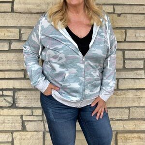 Camouflage Zip-Up Hoodie